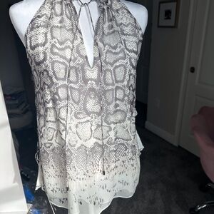 Gorgeous Haute Hippie Snake Pattern Silk Top XS